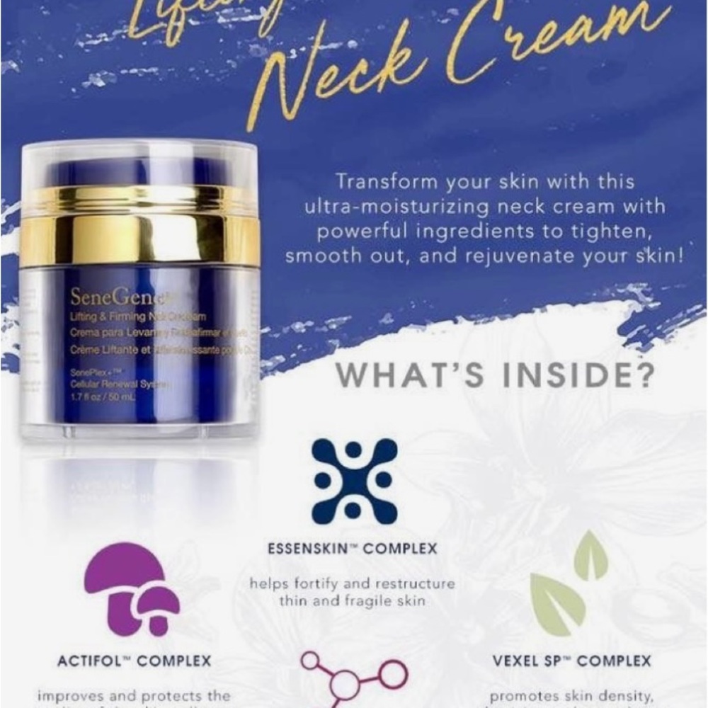 SeneGence Neck Cream - Gold and Blue